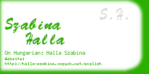 szabina halla business card